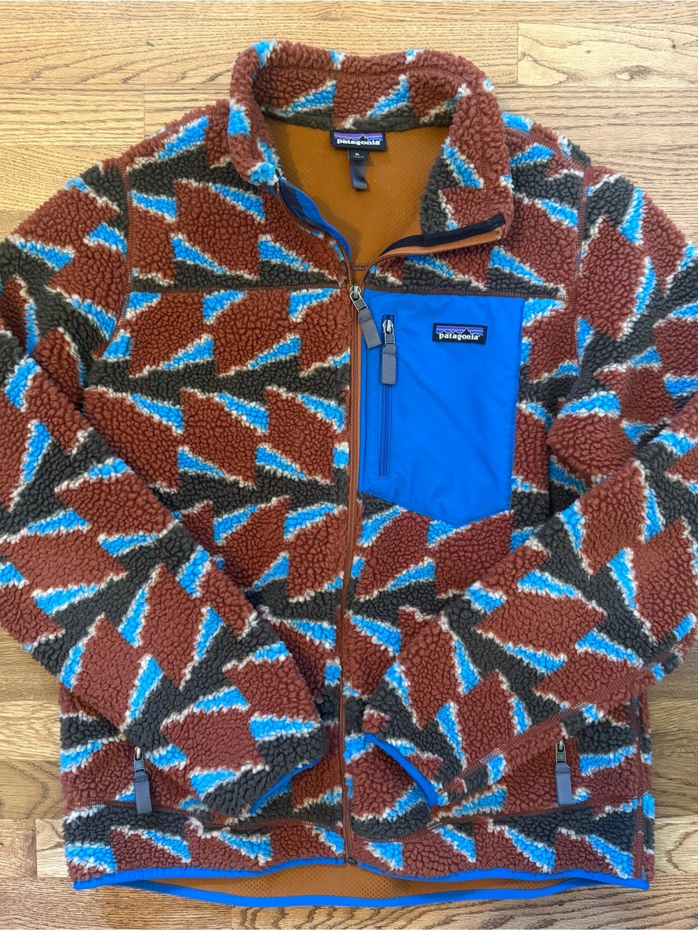 Patagonia Classic Retro X Sherpa Fleece Jacket, Take Root Burnished Red, XL